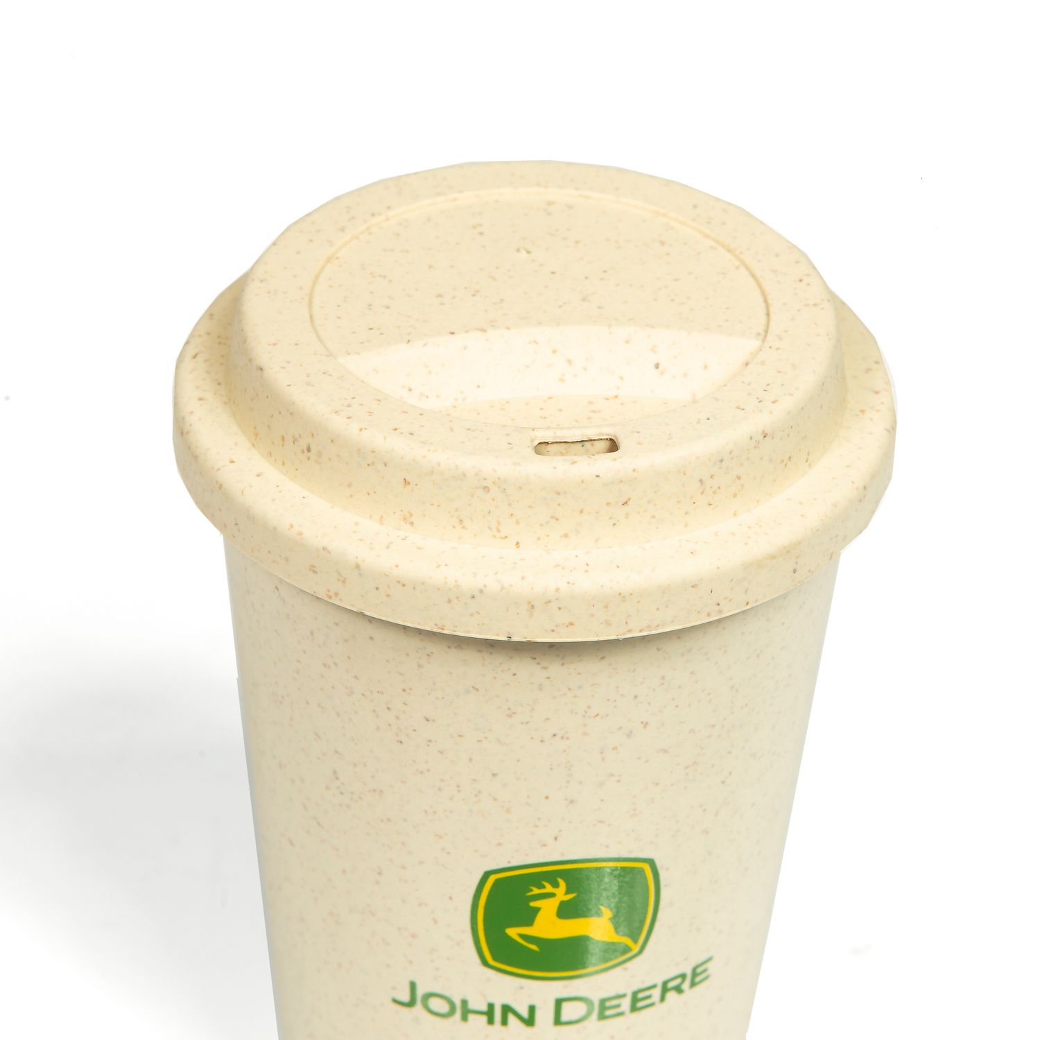Vaso De Fibra De Bambú John Deere Modelo Agro - C/tapa 450ml