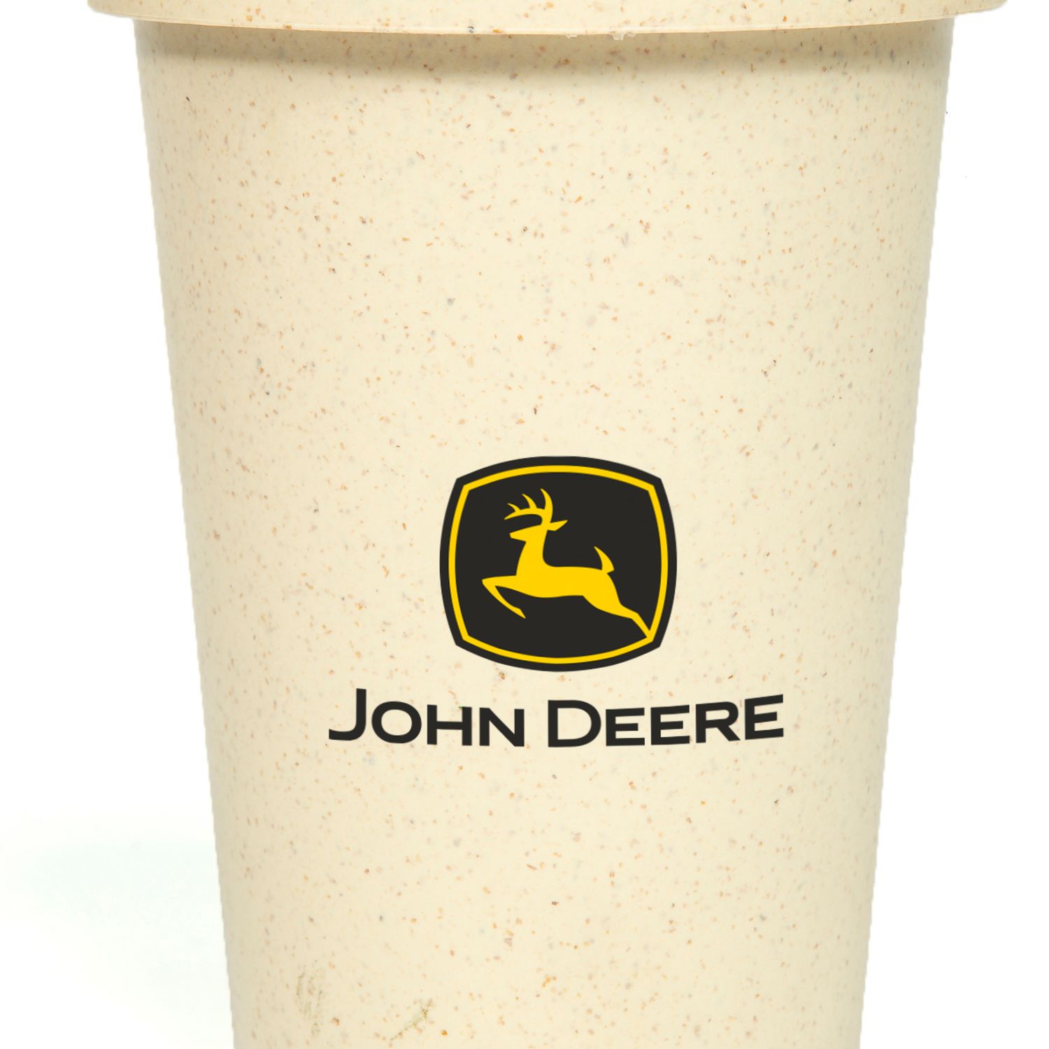 Vaso De Fibra De Bambú John Deere Construcción C/tapa 450ml Vaso De Fibra De Bambú John Deere Construcción C/tapa 450ml