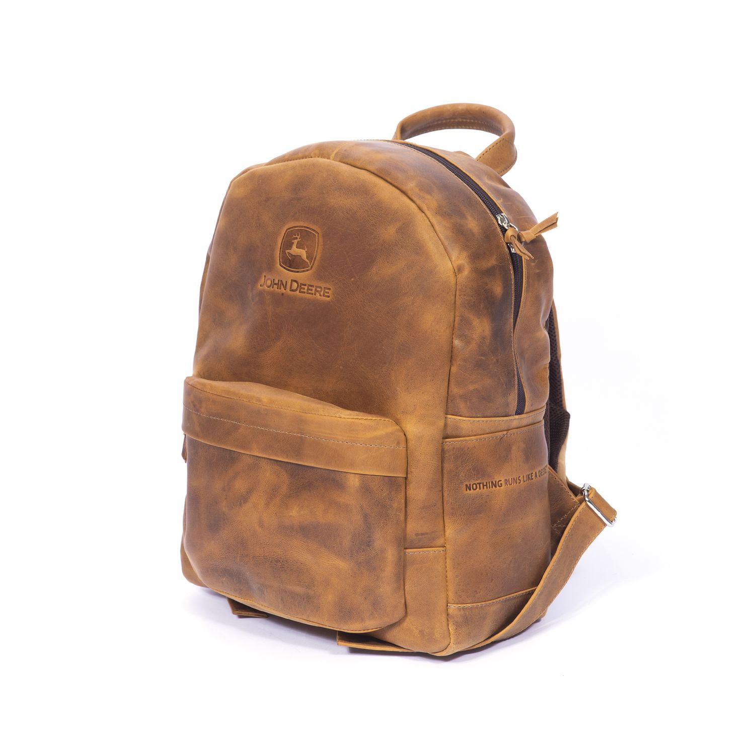 Mochila John Deere De Cuero Camel Mochila John Deere De Cuero Camel