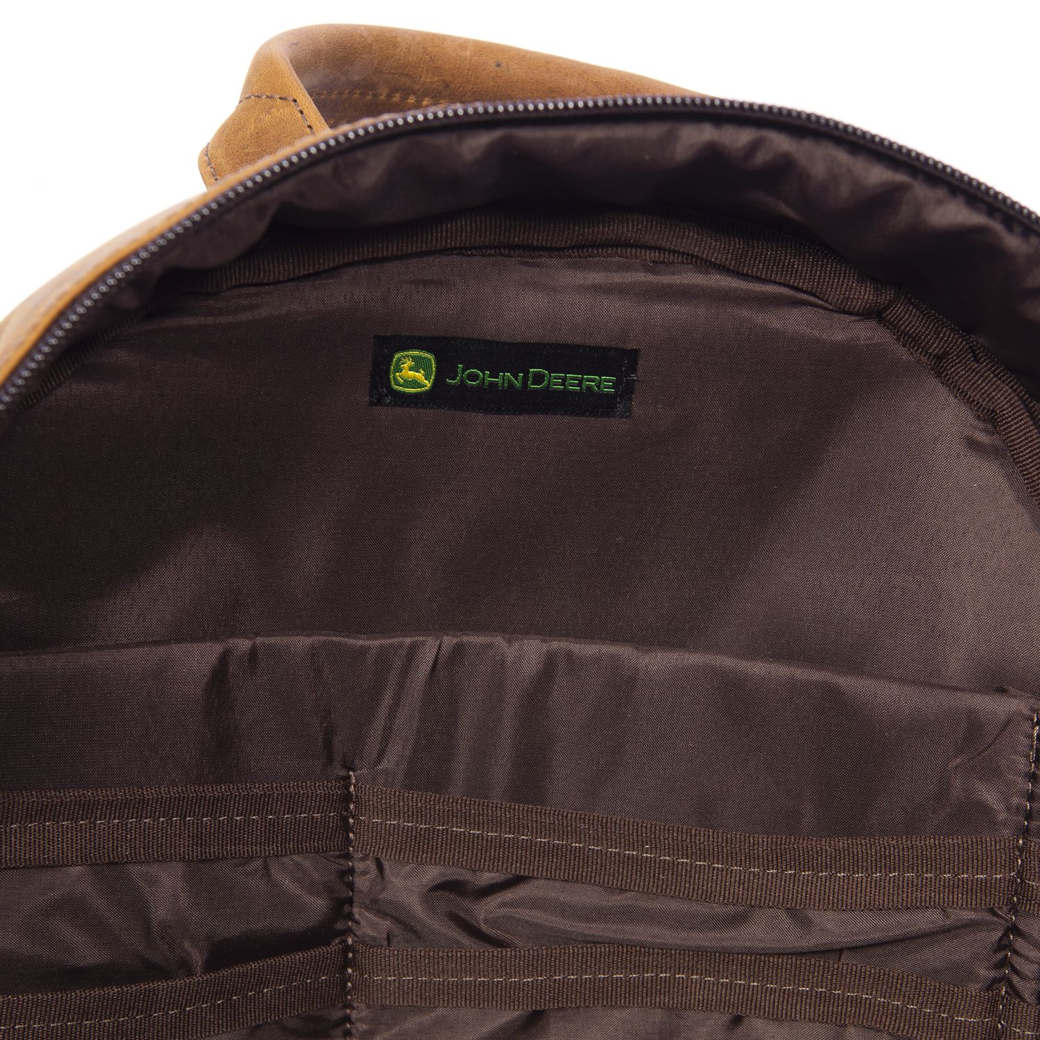 Mochila John Deere De Cuero Camel Mochila John Deere De Cuero Camel