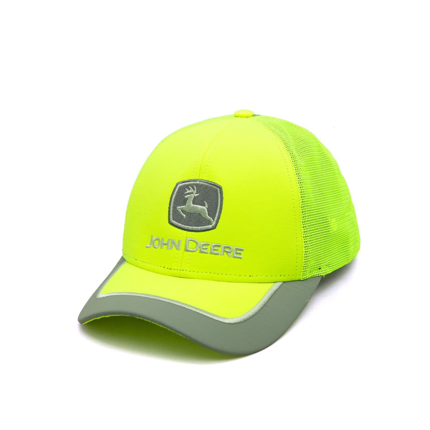 Gorra Premium  - Linha Reflex - Logo  - Amarillo Fluor Reflex John Deere