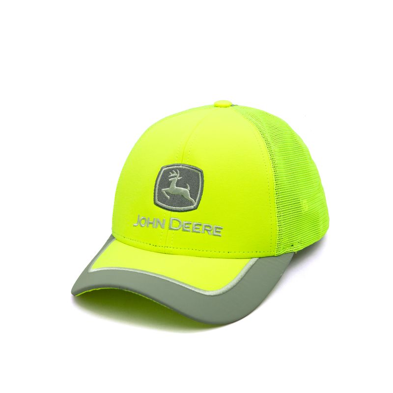 Gorra Premium  - Linha Reflex - Logo  - Amarillo Fluor Reflex John Deere