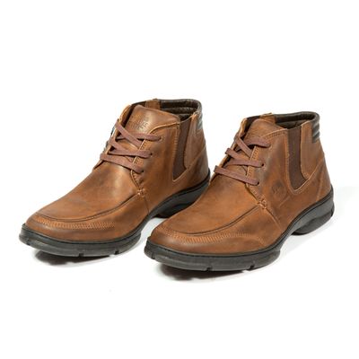 Bota de Couro Senior Comfort John Deere - Nobuck  Marrom