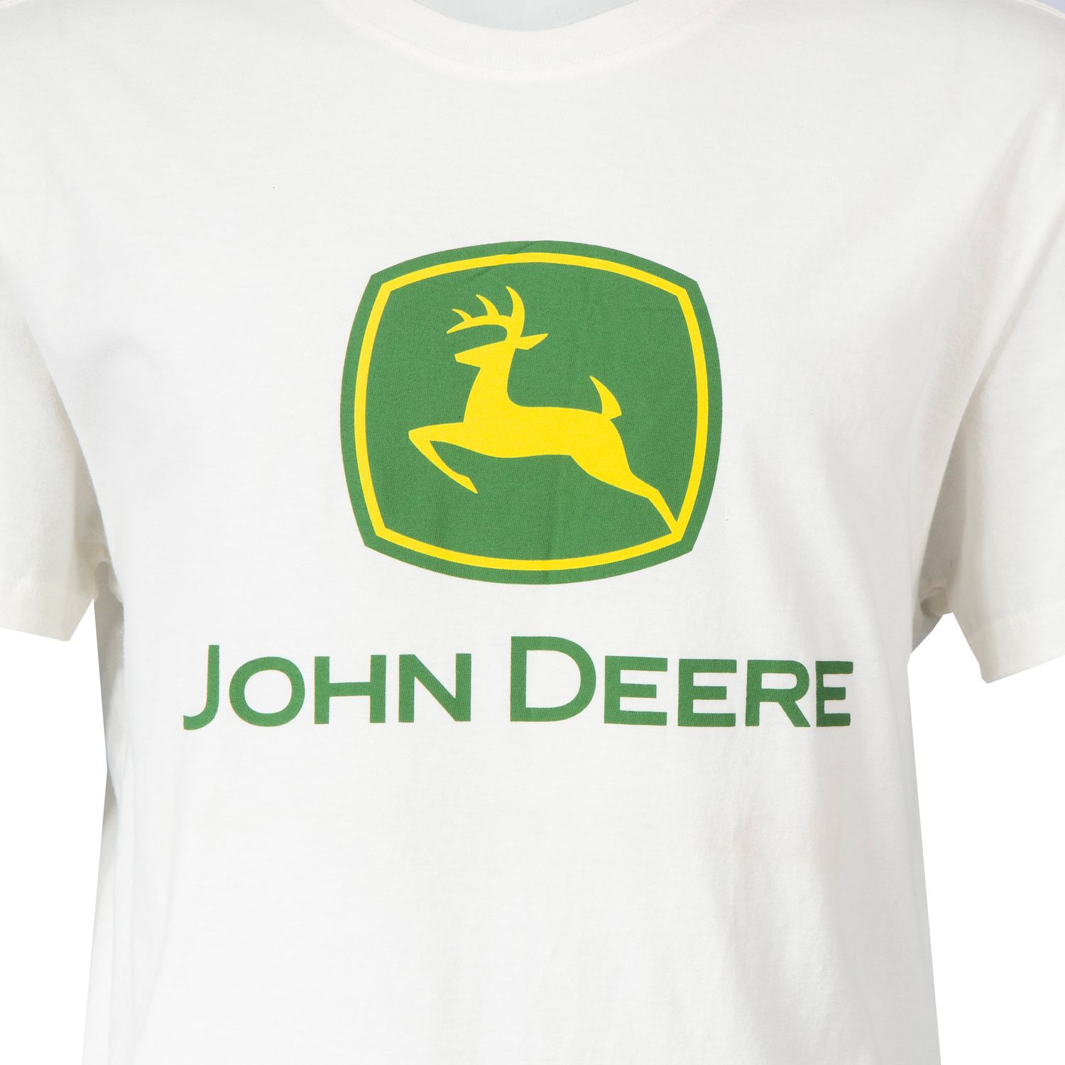 Remera John Deere Clásica Blanco con logo