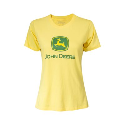 Remera John Deere femenina Amarillo