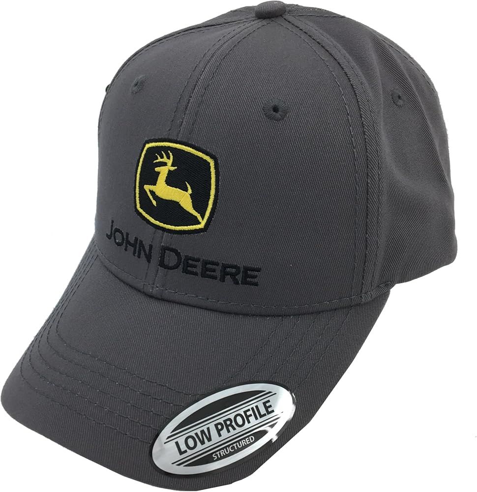Gorro John Deere gris con logo construcciÃ³n