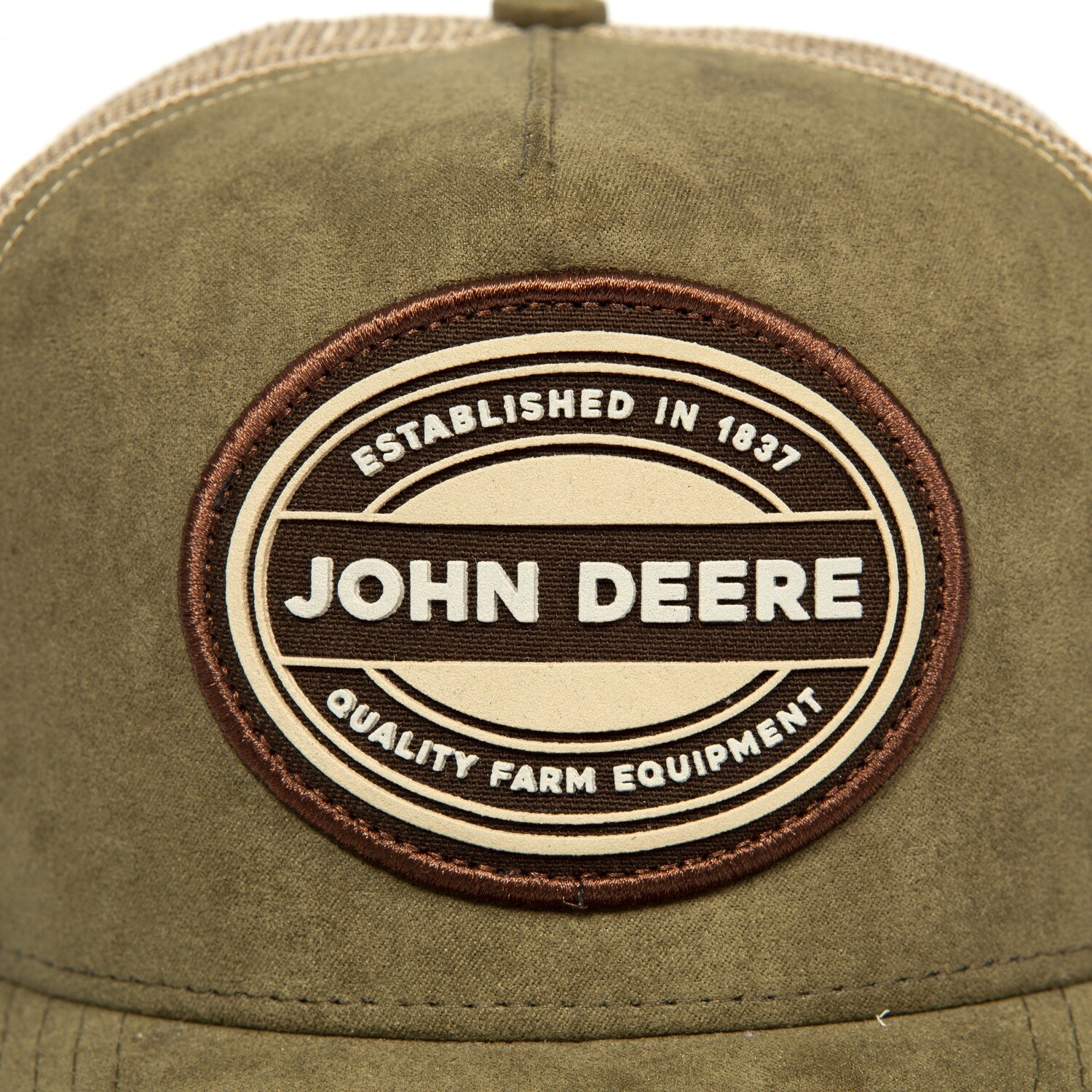 Gorro John Deere Verde Militar C/Malla - Logo Oval