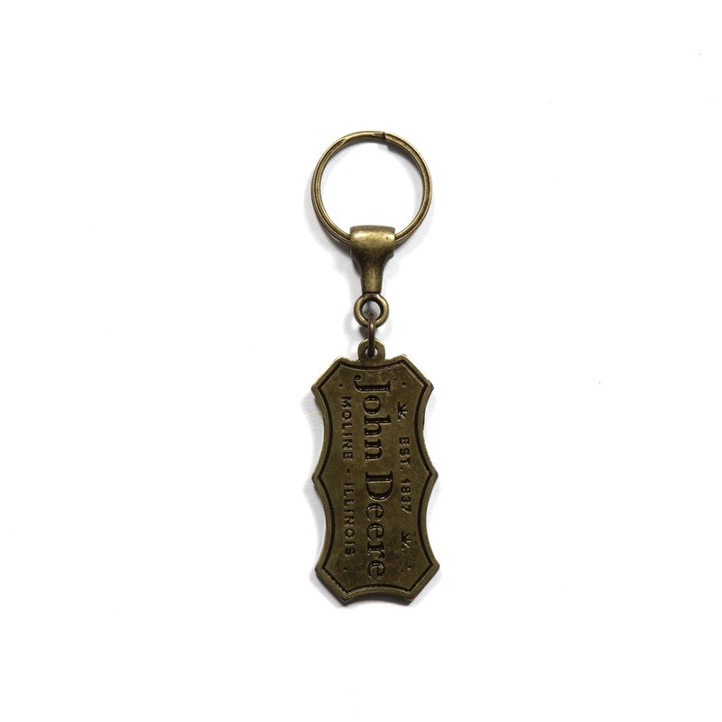 Llavero de metal - John Deere - Dorado