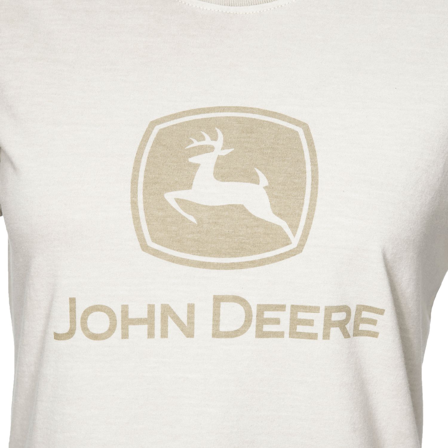 Camiseta John Deere Clásica Femenina - Beige Camiseta John Deere Clásica Femenina - Beige