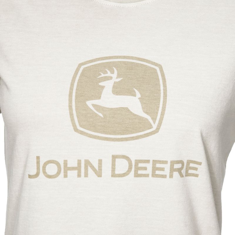 Camiseta John Deere Clásica Femenina - Beige