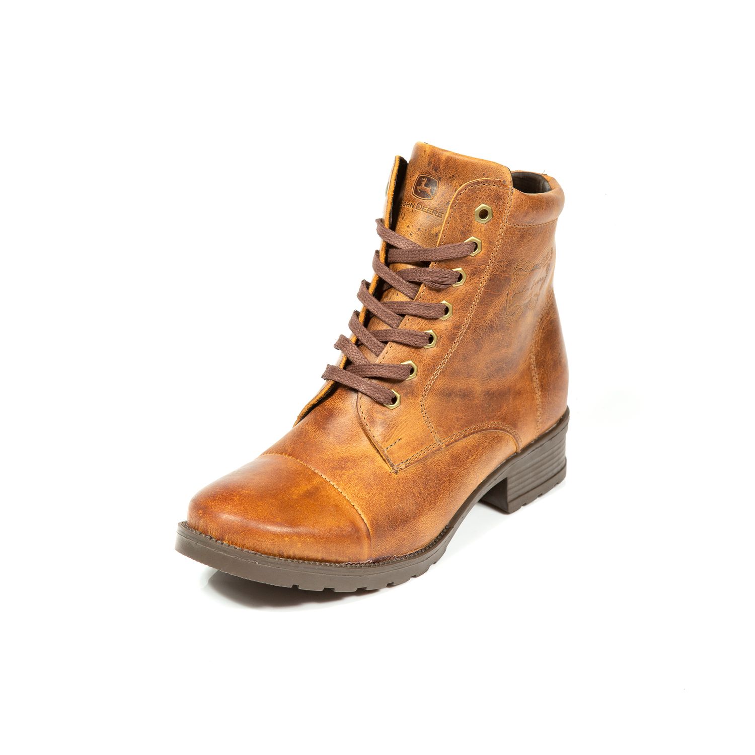 Bota Fem. John Deere Taco Medio Acordonadas