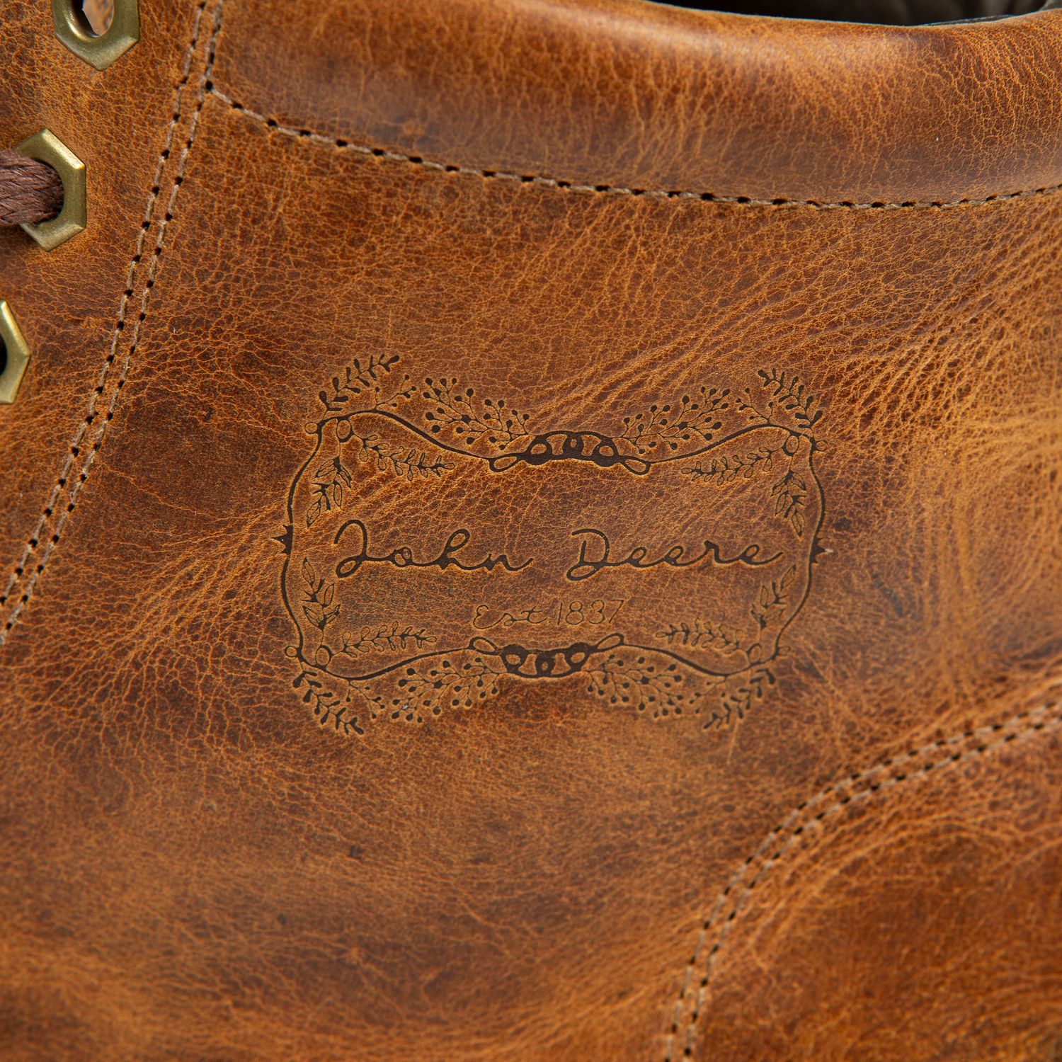 Bota Fem. John Deere Taco Medio Acordonadas