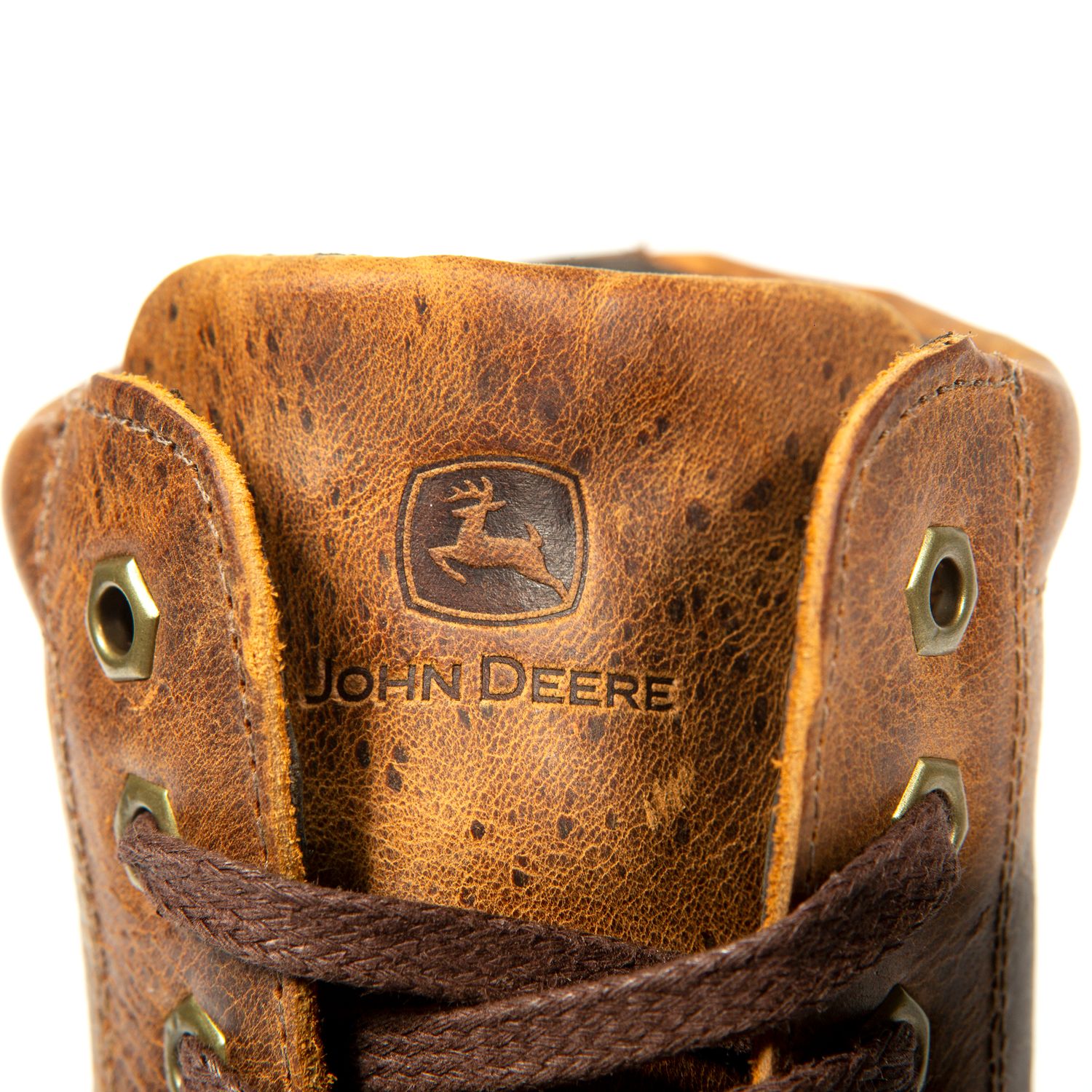 Bota Fem. John Deere Taco Medio Acordonadas