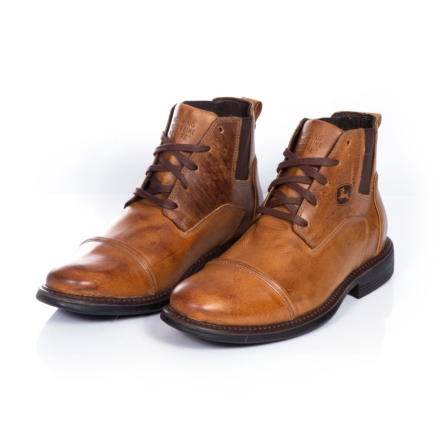 Bota John Deere Acordonadas Cuero Lustrado