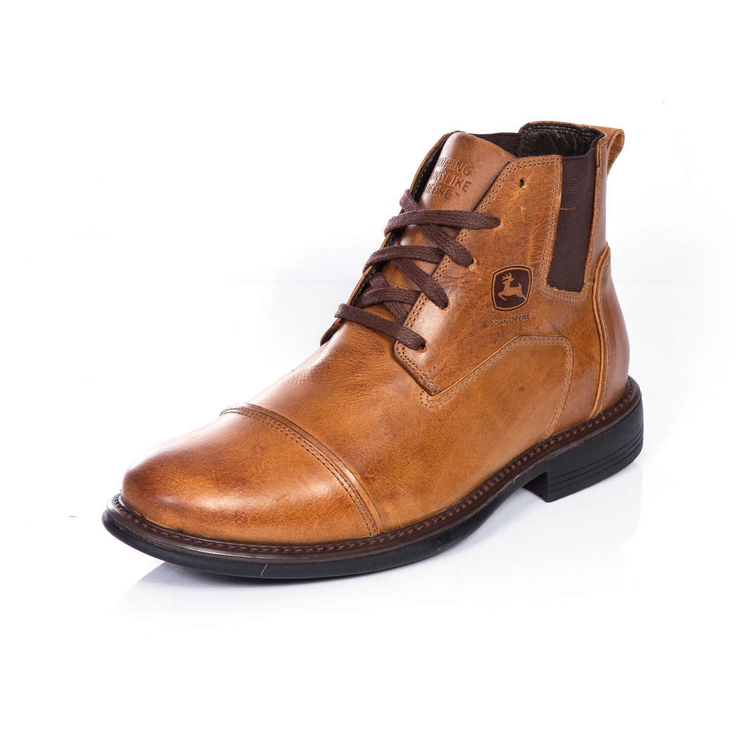 Bota John Deere Acordonadas Cuero Lustrado