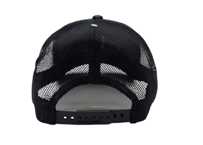 Gorro John Deere Camuflado/Malla Negra - Logo cuero
