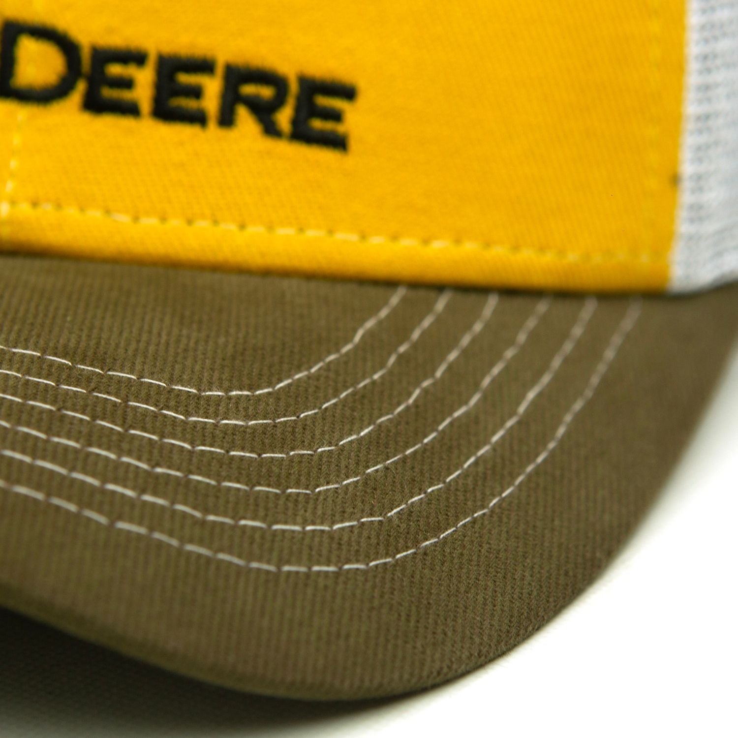 Gorro John Deere Naranja/Marrón - Malla Blanca/Logo CO