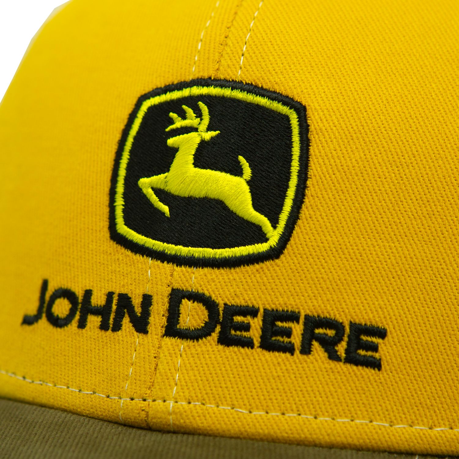 Gorro John Deere Naranja/Marrón - Malla Blanca/Logo CO