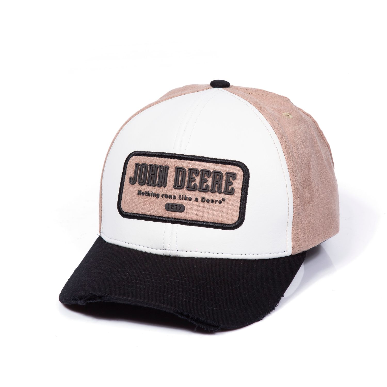 Gorro John Deere Estructurado Premium Rosa/blanco