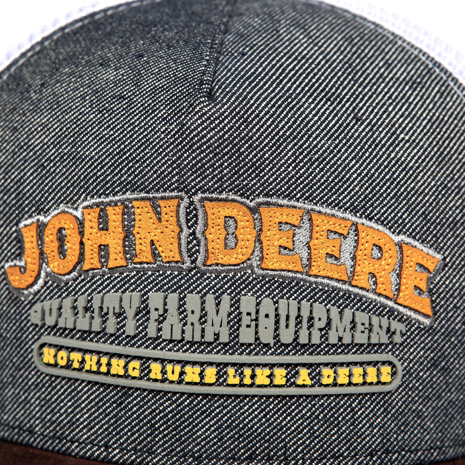 Gorro John Deere Trucker Premium Gris/Maron/Blanco