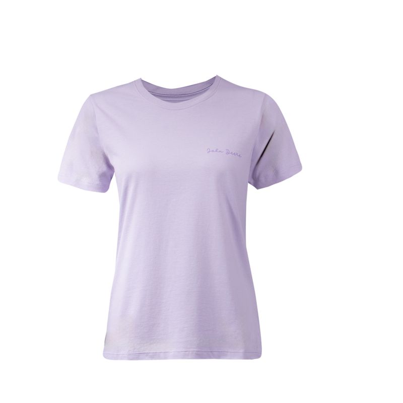 Remera John Deere femenina con Firma /Lila