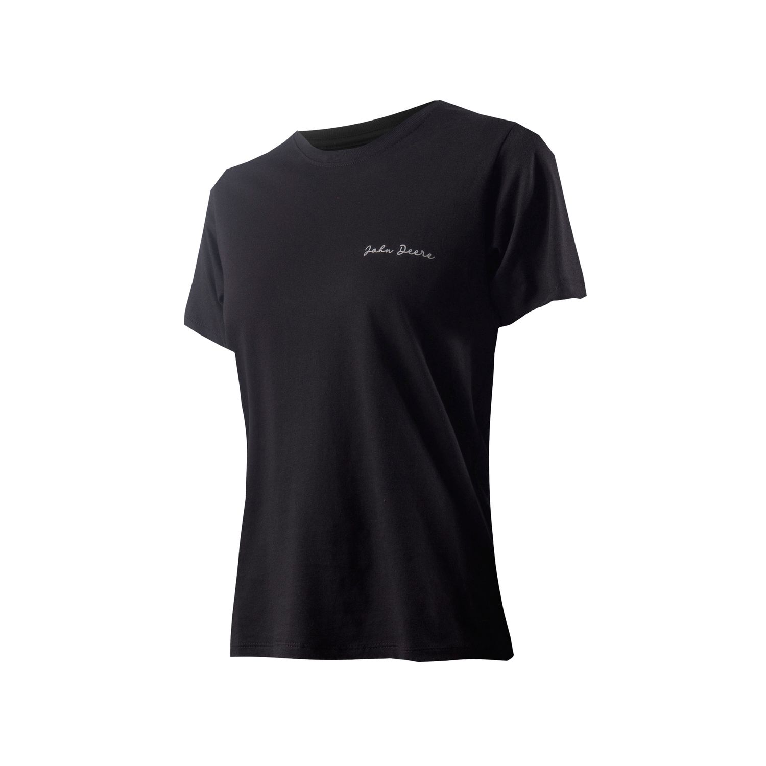 Remera John Deere femenina con Firma /Negro