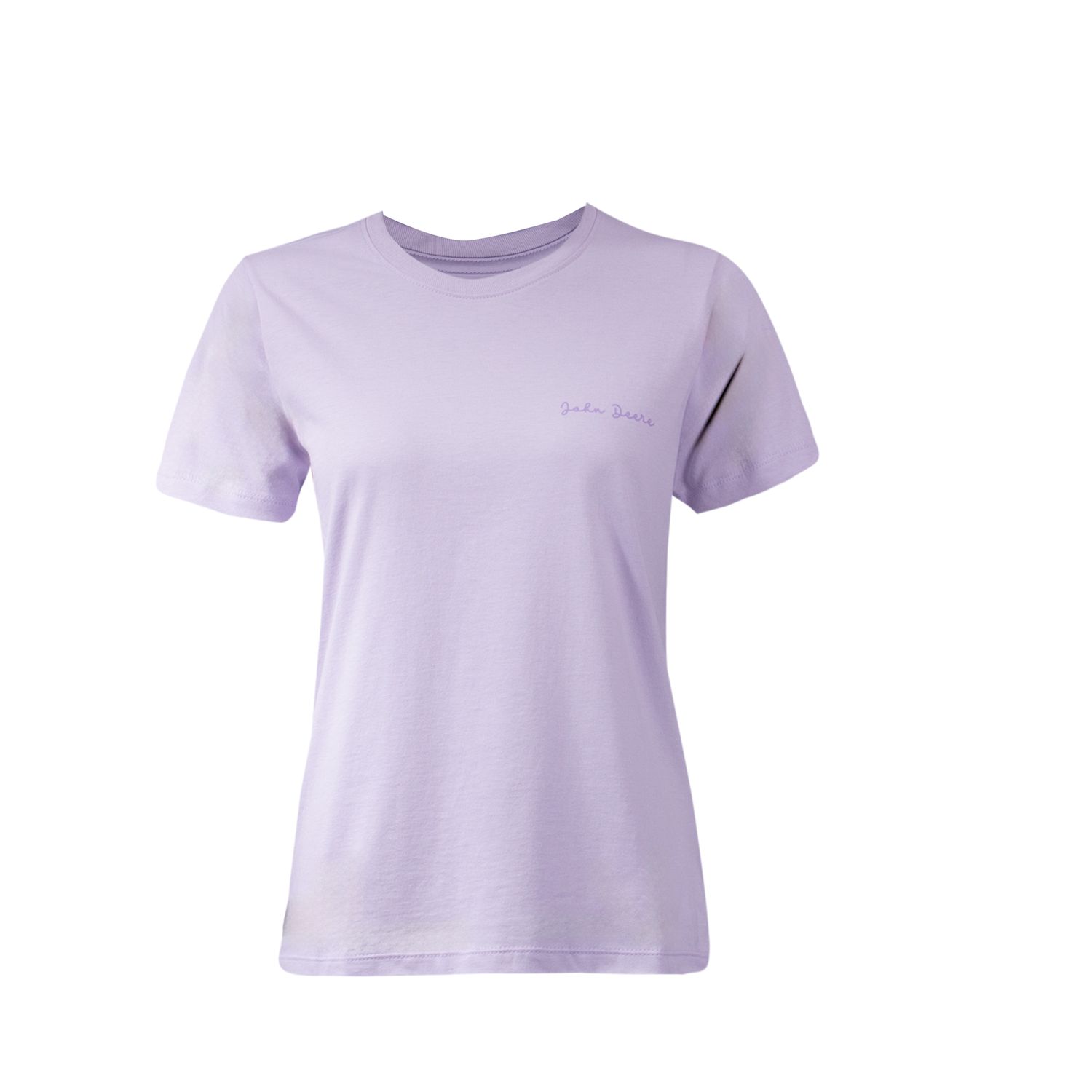Remera John Deere femenina con Firma /Lila