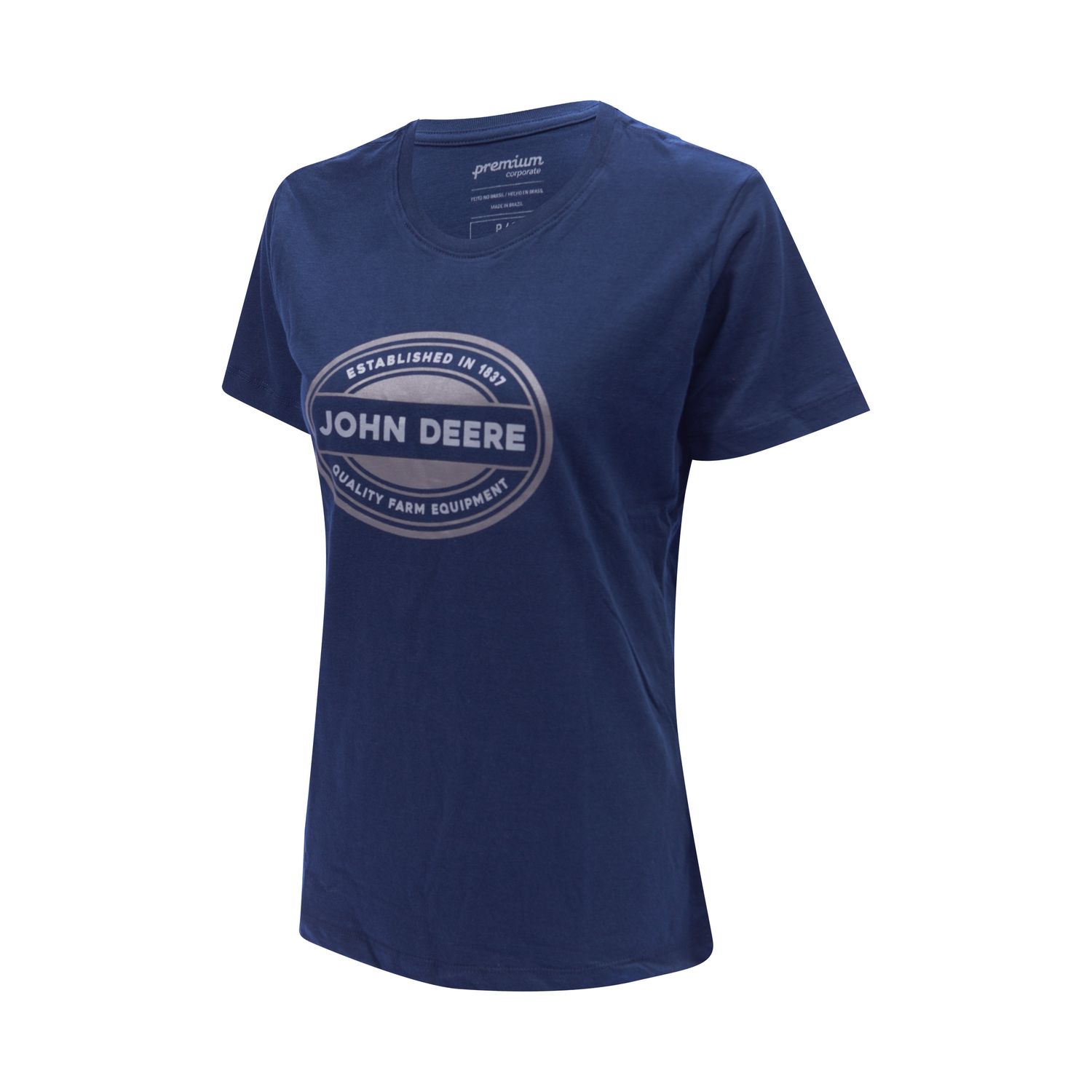 Remera John Deere femenina con logo / Azul Marino