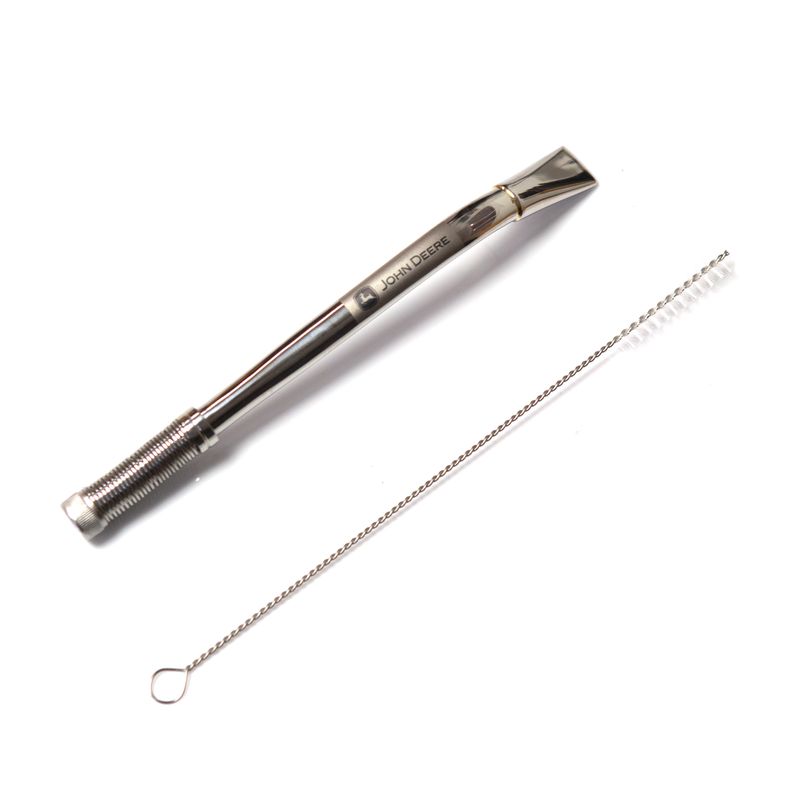 Bombilla John Deere Mate - Acero Inoxidable Con Resote Retráctil