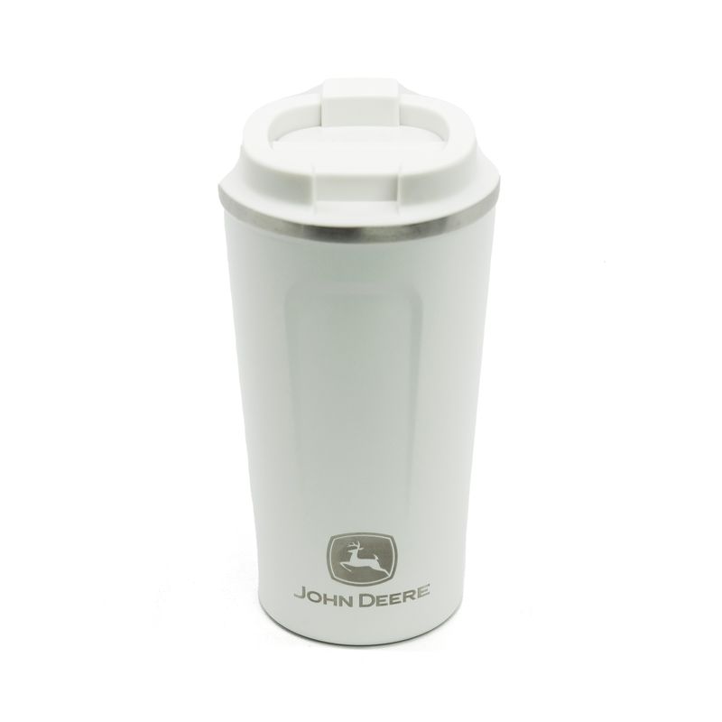Vaso terrmico John Deere - Acero Inoxidable - 540 ml - Blanco