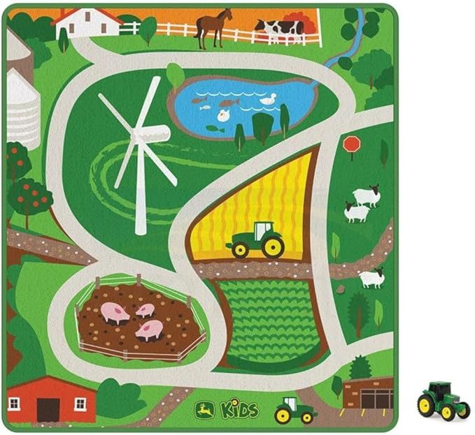 Alfombra John Deere Juego de Granja con Máquina