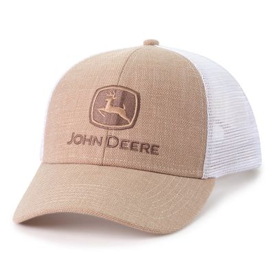 Gorro John Derre Khaki Malla Blanca