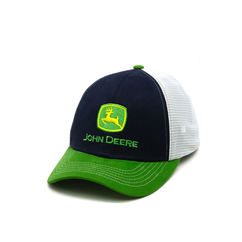 Gorro John Deere Azul/Verde - Malla Blanca