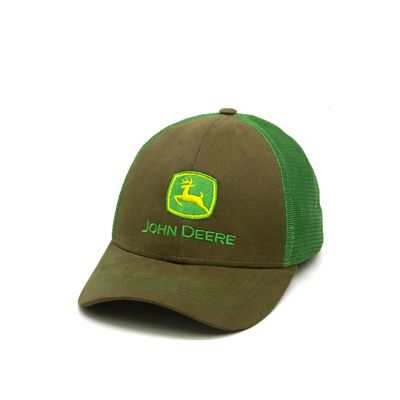 Gorro Marrón John Deere - Malla Verde/Logo Agro