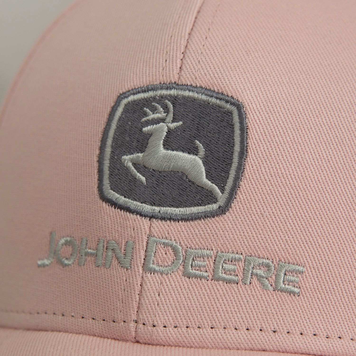 Gorro John Deere Rosa - Logo Gris