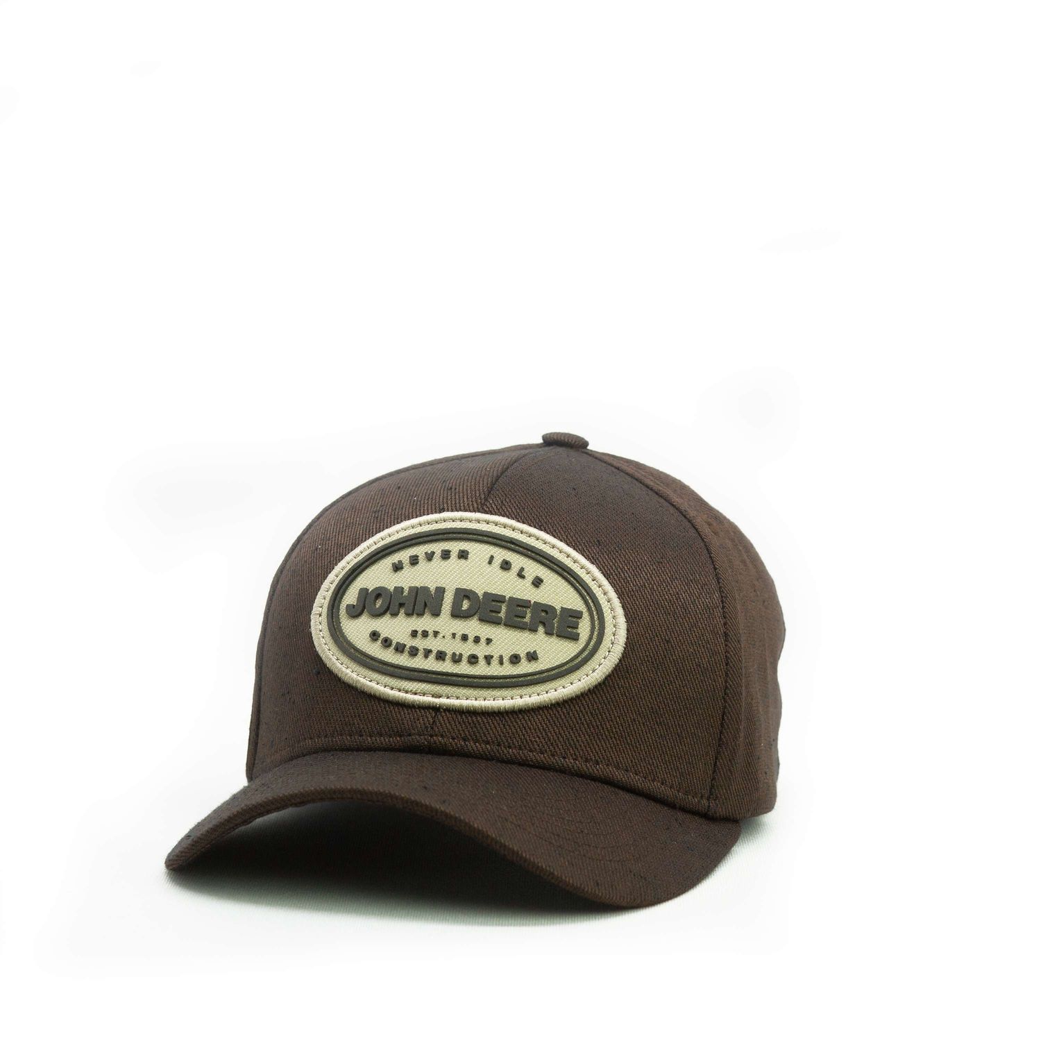 Gorro John Deere Marrón - Logo Beige Oval