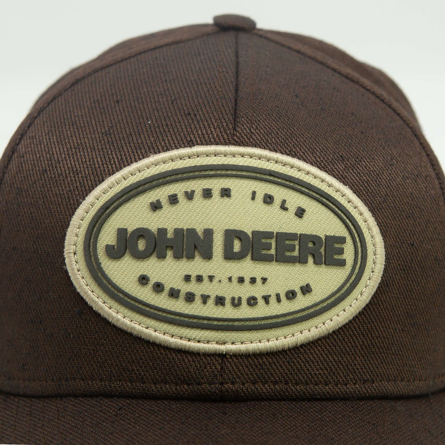 Gorro John Deere Marrón - Logo Beige Oval