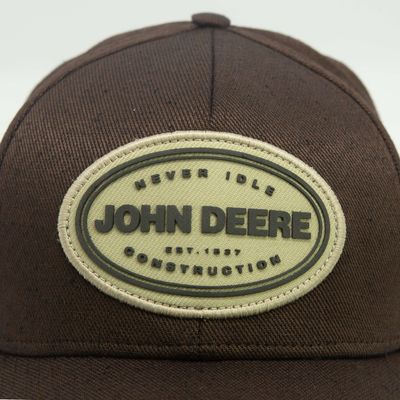 Gorro John Deere Marrón - Logo Beige Oval