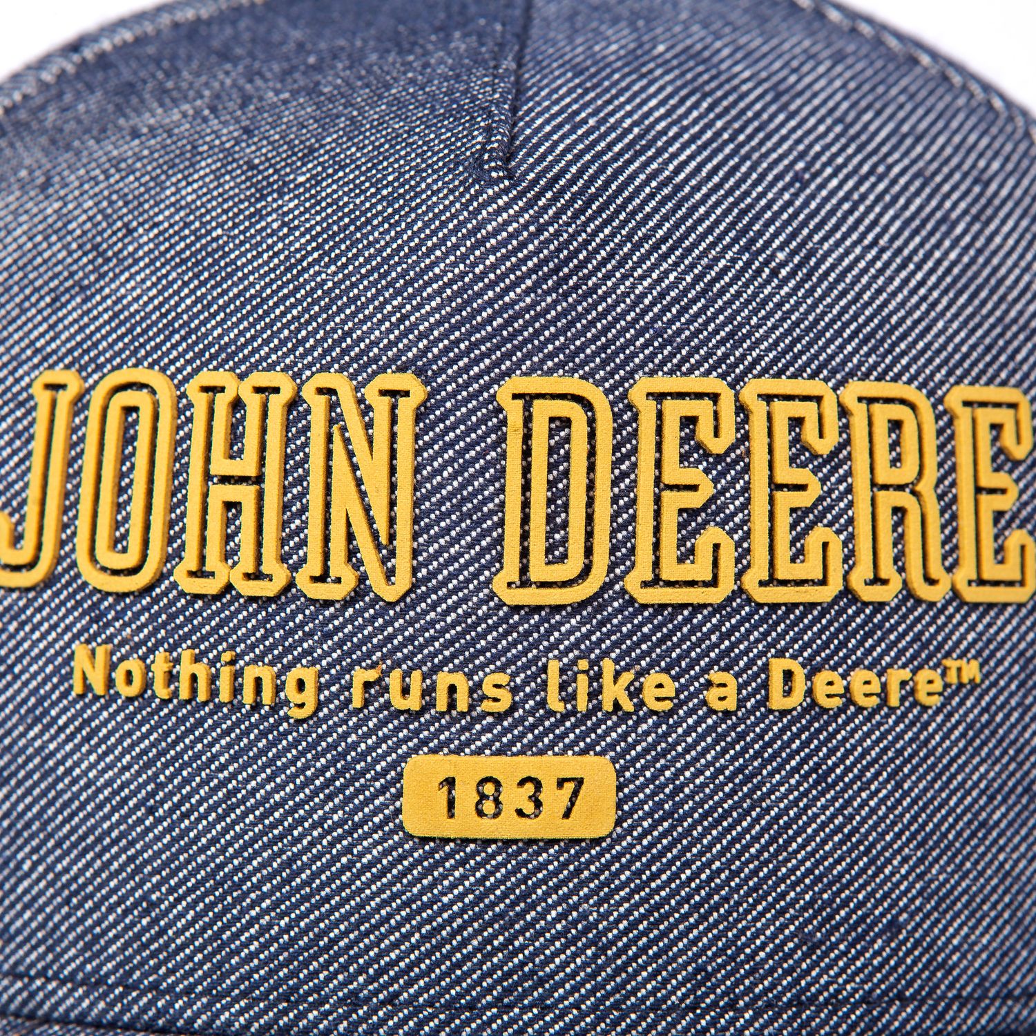 Gorro John Deere Simil Jean - Letras Mostaza