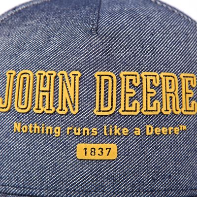 Gorro John Deere Simil Jean - Letras Mostaza