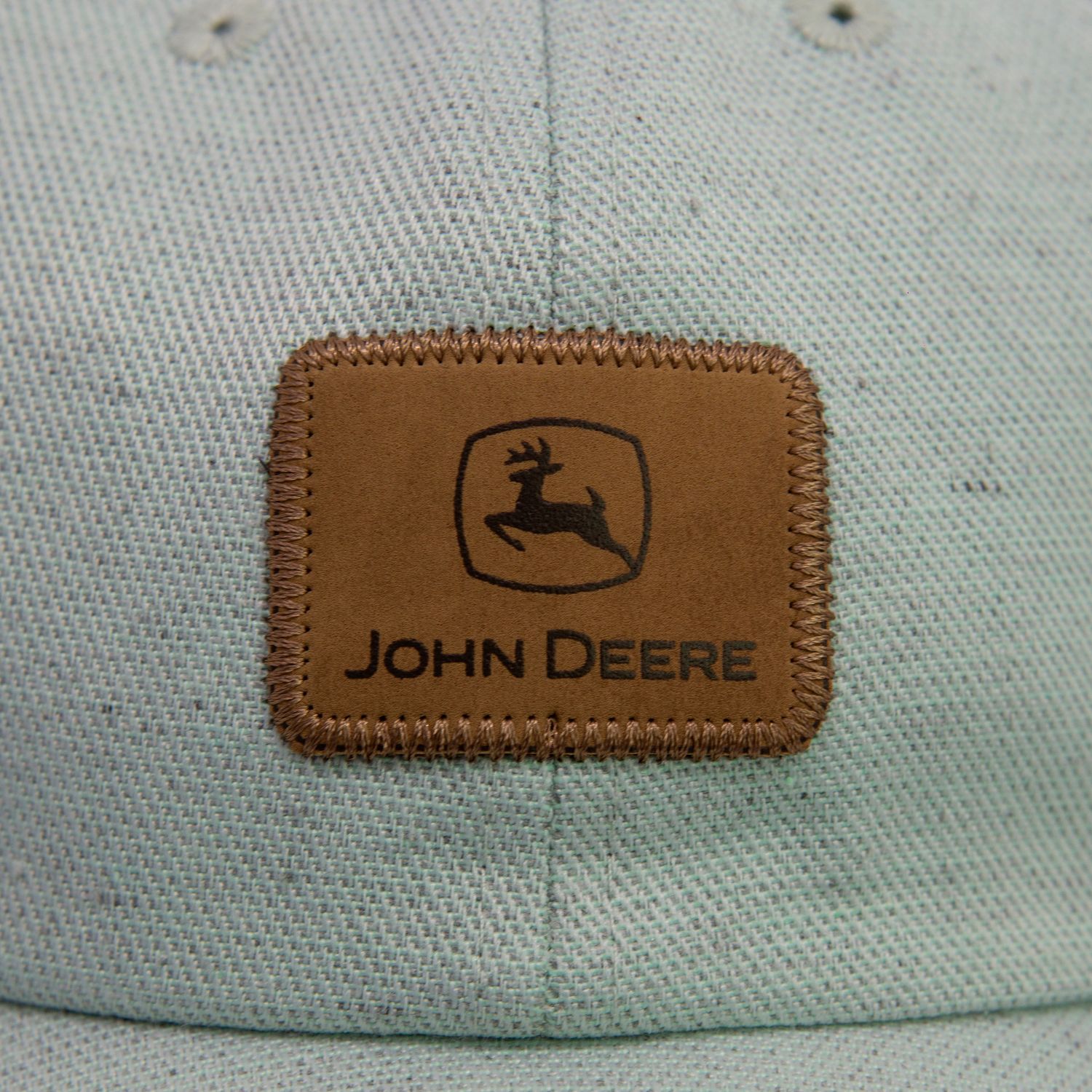 Gorro John Deere Sin Estructura - Logo Cuero Gorro John Deere Sin Estructura - Logo Cuero