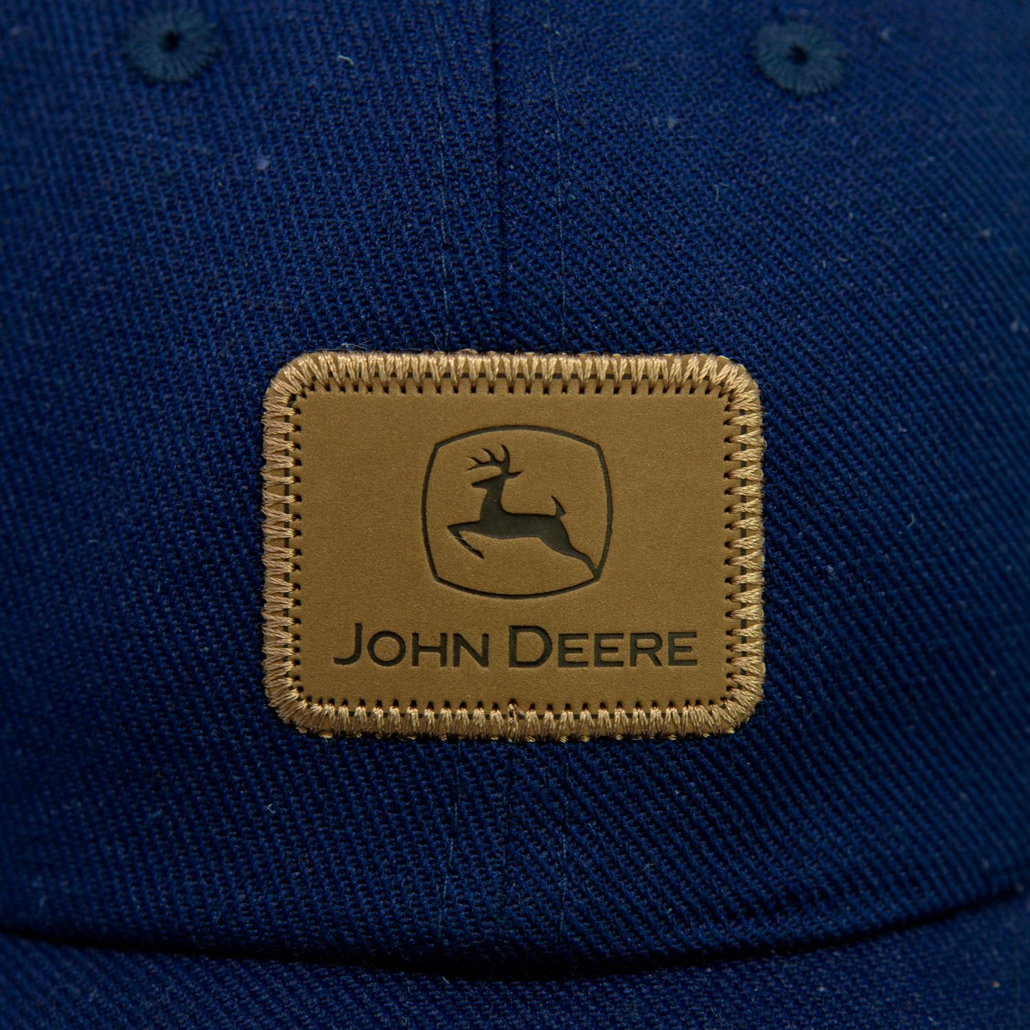 Gorro John Deere Sin Estructura - Logo Cuero Gorro John Deere Sin Estructura - Logo Cuero