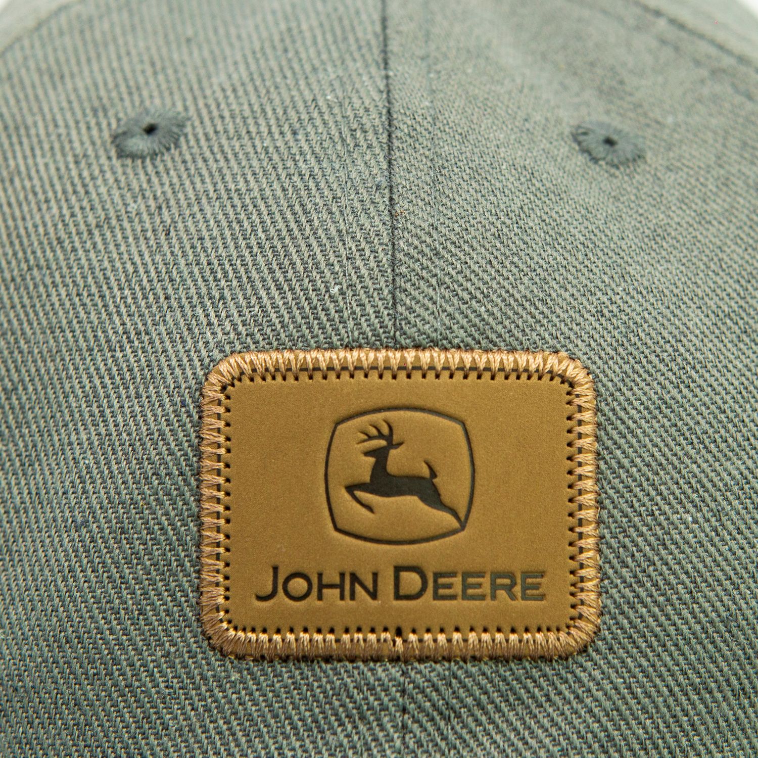 Gorro John Deere Sin Estructura - Logo Cuero Gorro John Deere Sin Estructura - Logo Cuero
