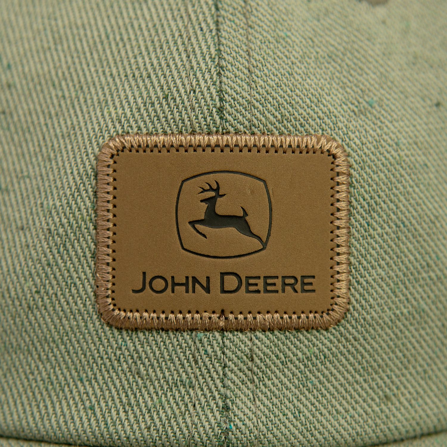 Gorro John Deere Sin Estructura - Logo Cuero Gorro John Deere Sin Estructura - Logo Cuero