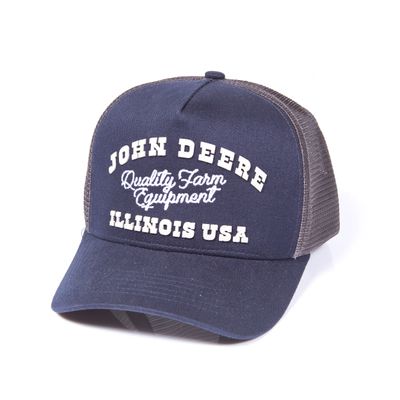 Gorro John Deere Azul/Malla Gris - Letras