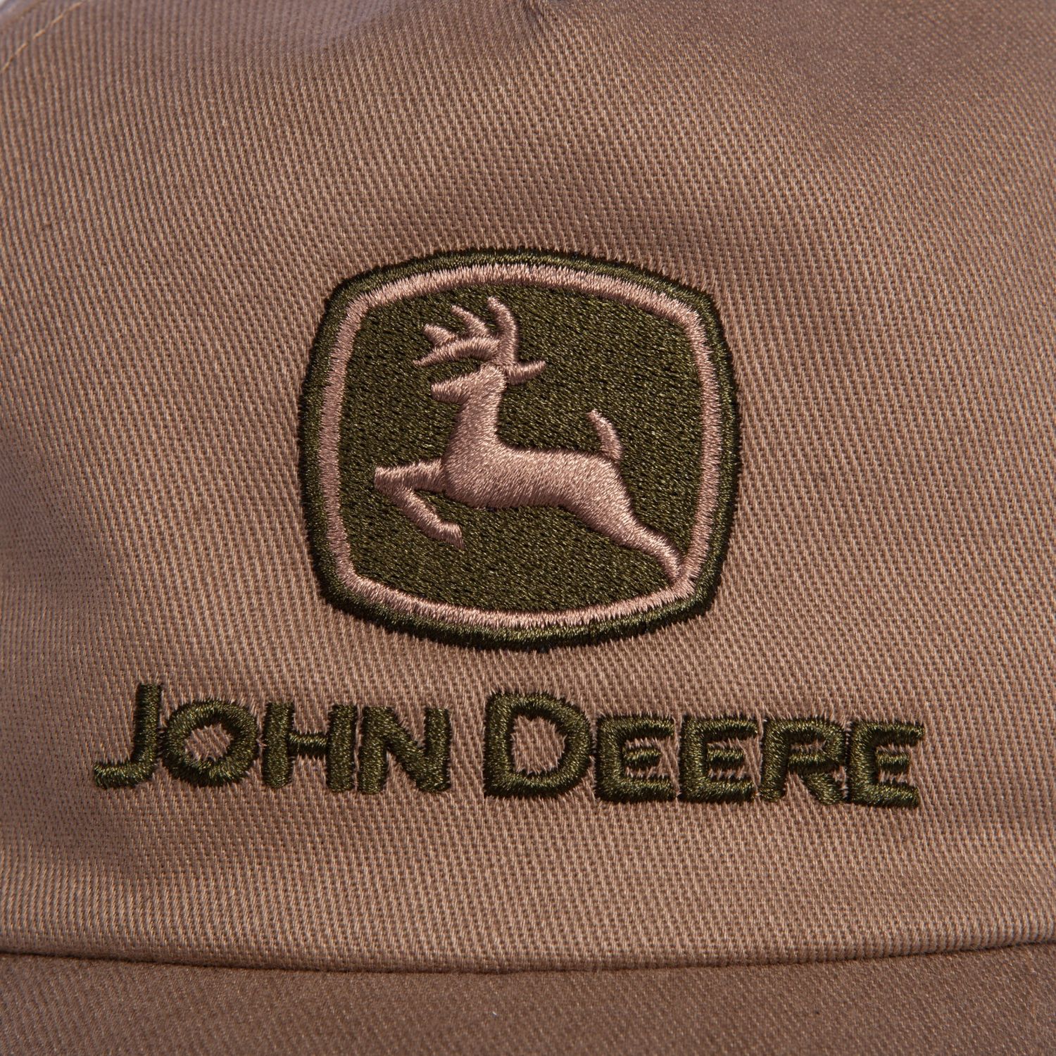 Gorro John Deere Sin Estructura Simil Gamuza - Oliva