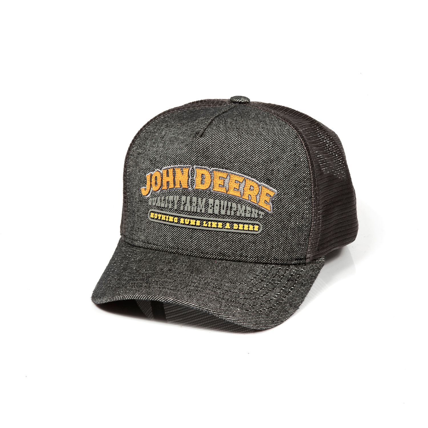 Gorro John Deere Simil. Jean - Malla Gris & Letras