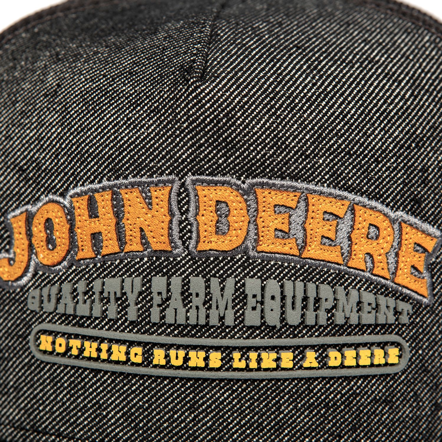 Gorro John Deere Simil. Jean - Malla Gris & Letras