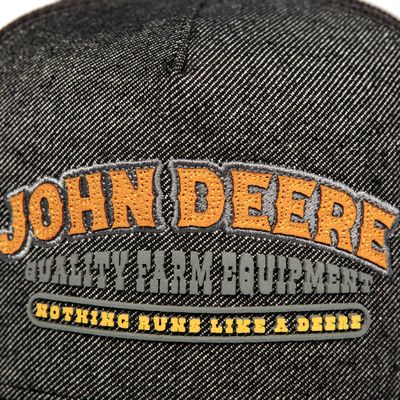 Gorro John Deere Simil. Jean - Malla Gris & Letras