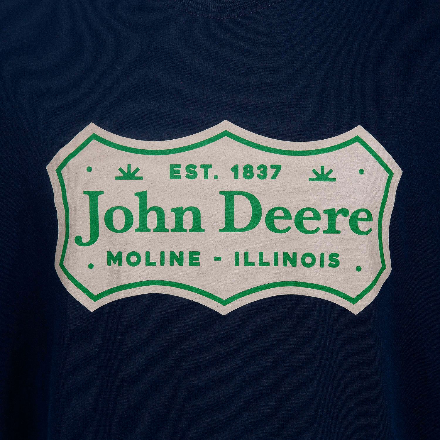 Camiseta John Deere Logo Retro - Azul Marino